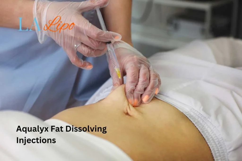 woman having fat dissolving injections Bellshill in the stomach