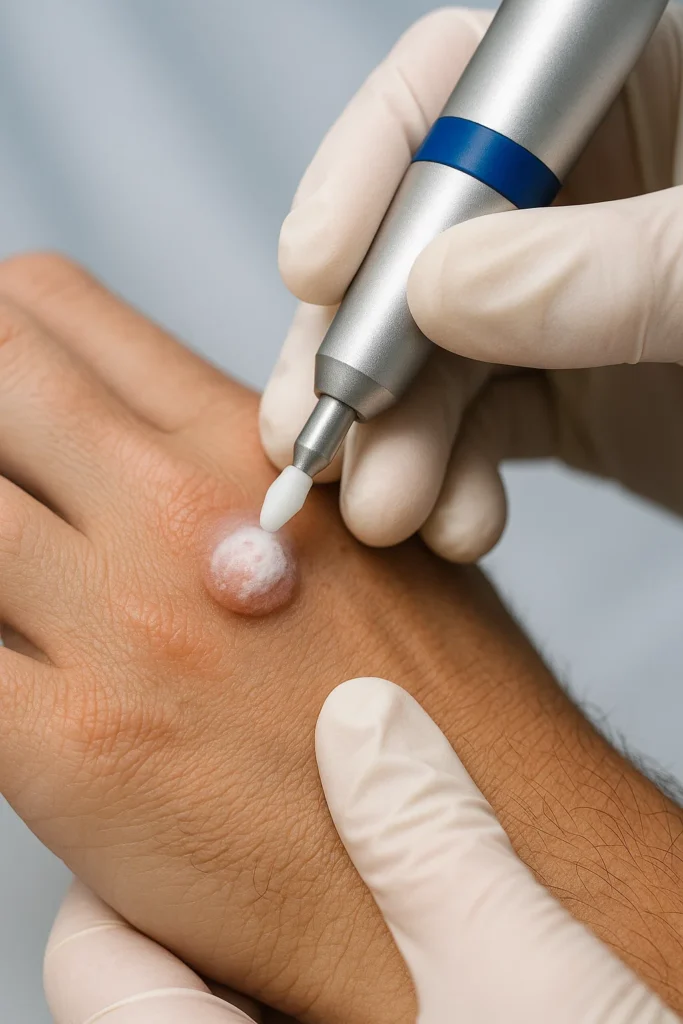 example of wart removal Bellshill using cryopen