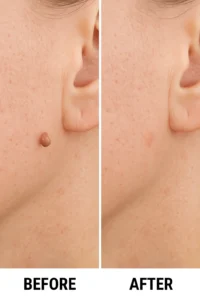 Skin tags removal Bellshill before and after