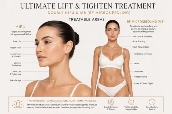 Areas of the body that can be treated - ultimate skin tighten treatment Bellshill